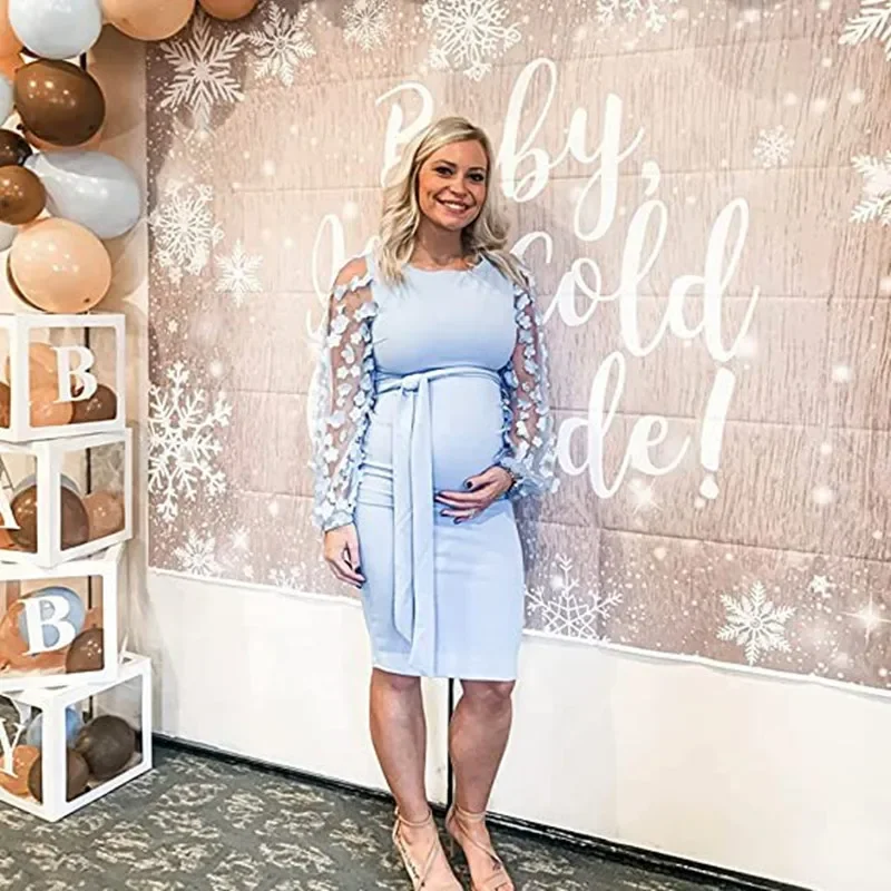 

Женская юбка с цветами реквизит для фотосъемки для беременных эластичные платья с длинным рукавом для беременных Одежда для фотосъемки