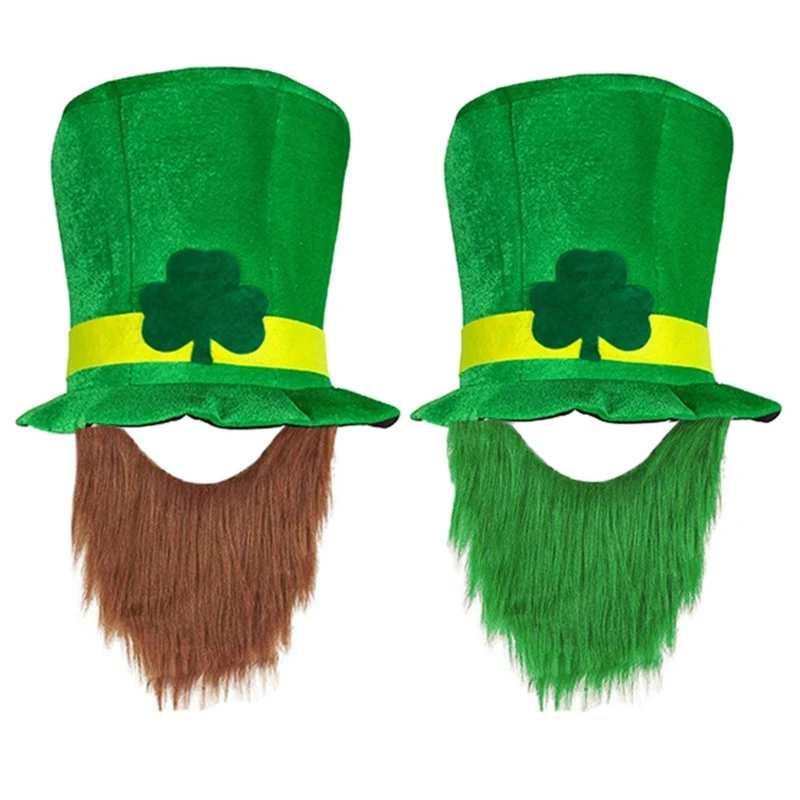 

Leprechaun Caps Top Hat St. Patricks Day Hat Saint Patrick Day Shamrock with Beard for Festival Party