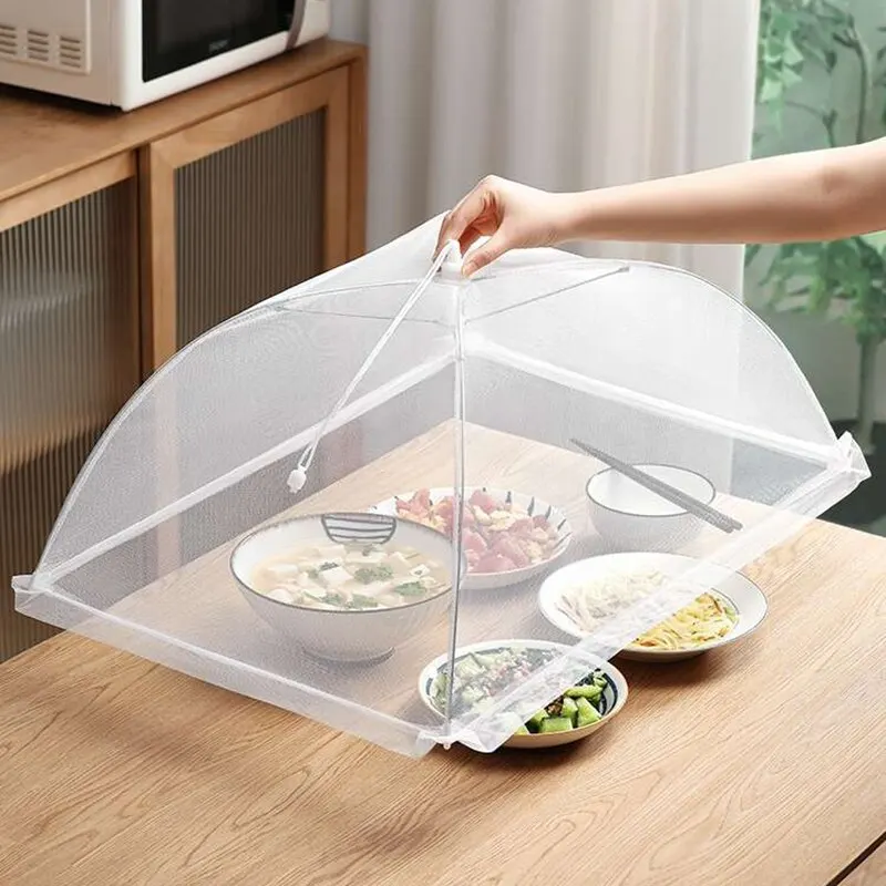 

Food Cover Mesh Folding Washable Flies Tables Cover Insect Proof Protective Dish Covers Home Kitchen Storage Accessaries