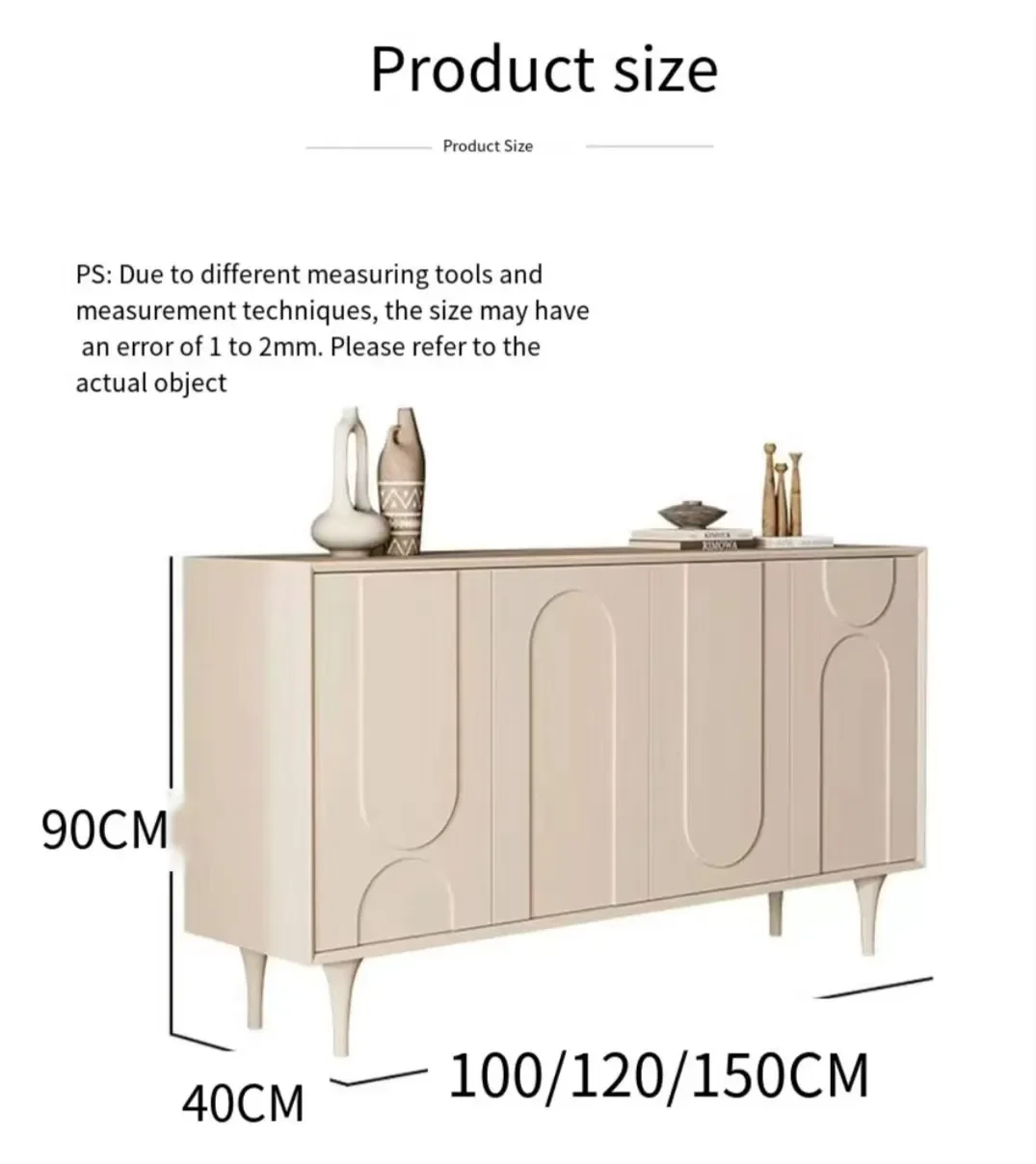 

French Cream Buffet Sideboard Modern Simple Light Luxury Kitchen Locker Wine Cabinet Living Room Sideboard Cabinet