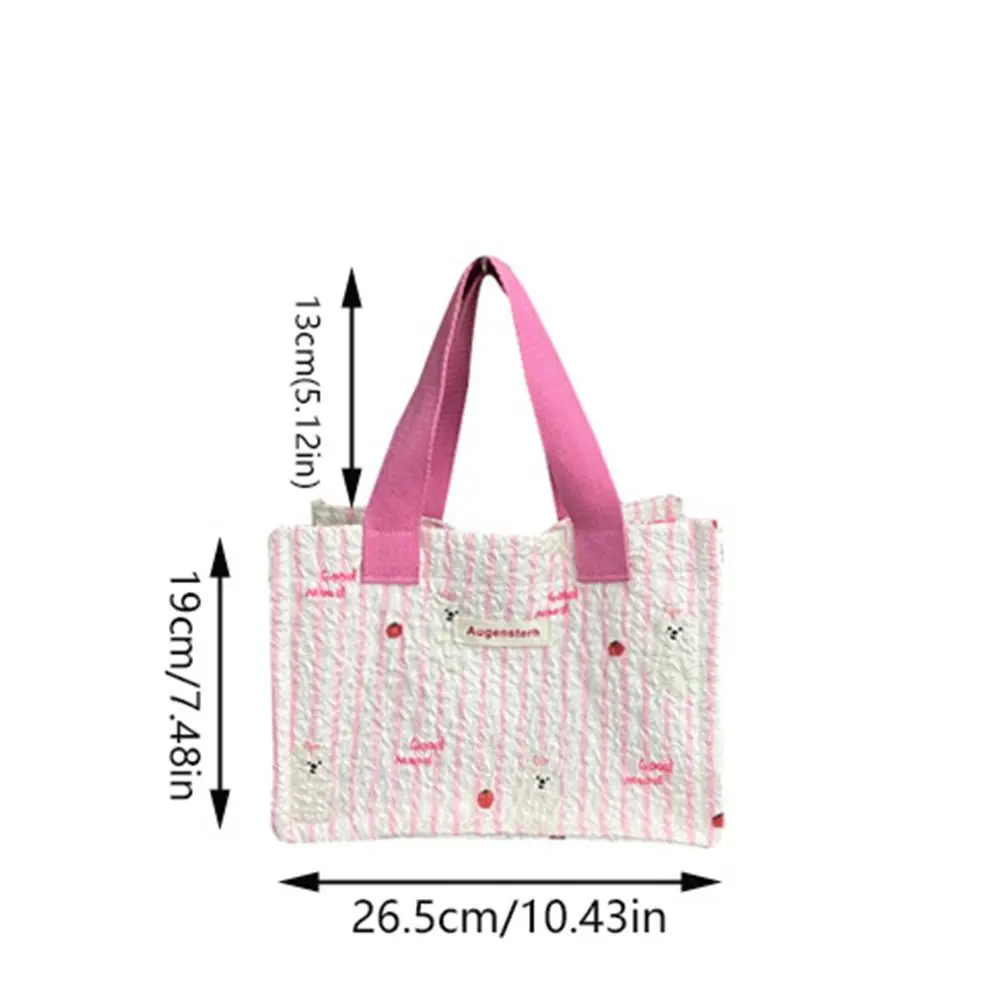 Тканевая сумка для обеда с мультяшным котом большая вместительная в корейском