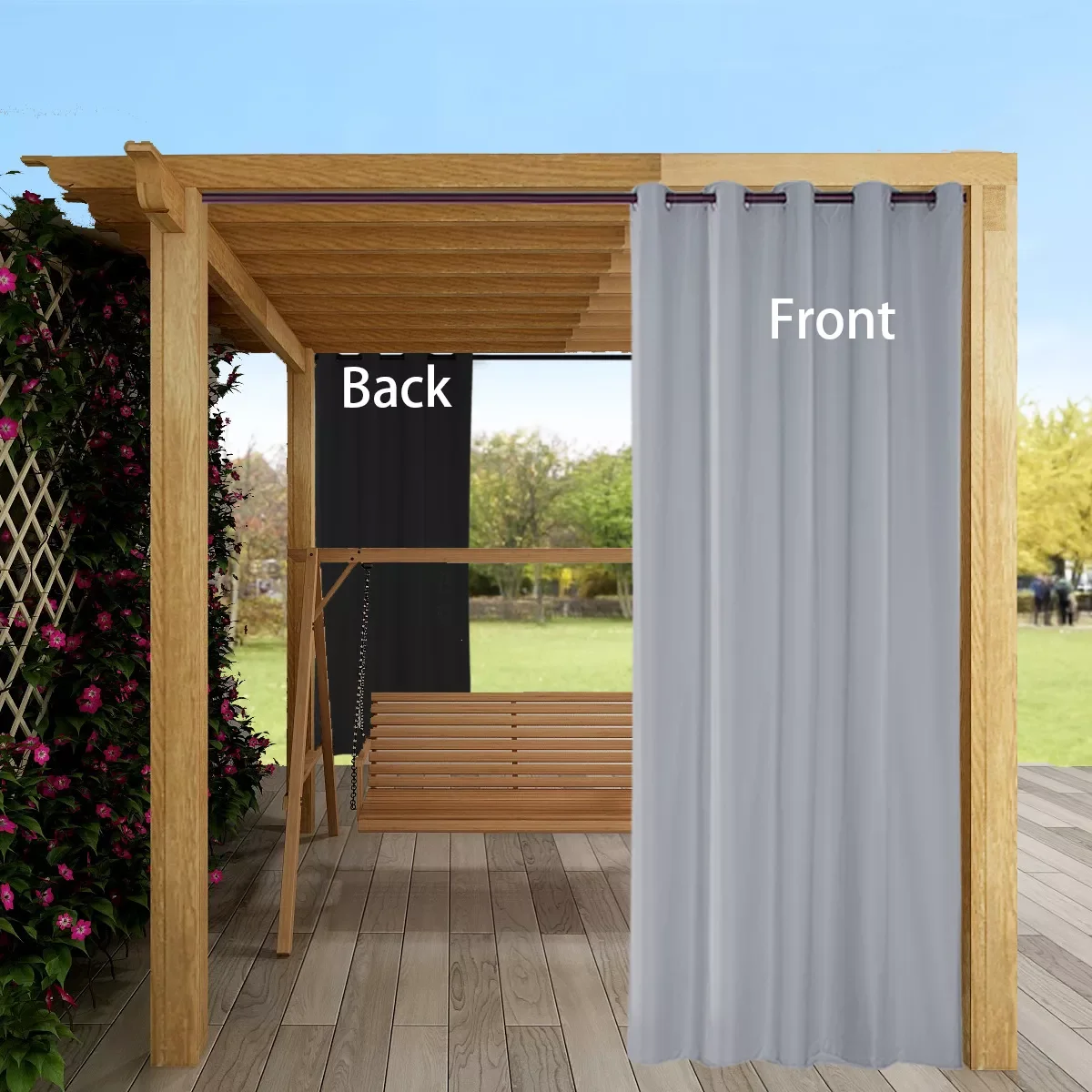 

New in Curtains Waterproof Sunlight Blackout Curtain for Patio Porch Pergola Covered Terrace Gazebo Dock Beach House envio grati