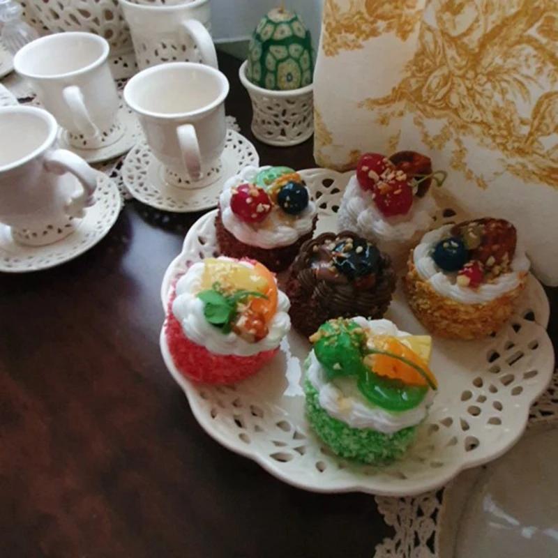 

Искусственное украшение для торта 6 шт., реалистичная модель торта, хлеба, десерта, поддельная фотография торта, реквизит для украшения дома