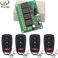 universal wireless remote control switch 433mhz dc 6v12v 24v 30v 4ch10a receiver rf transmitter for garagegatemotorlightlamp