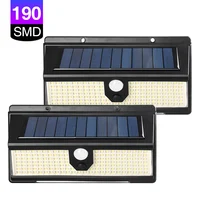 New Solar Lights 190 LEDs with Lights Reflector IP65 Waterproof Easy-to-Install Security Lights for Front Door Yard Garage Deck