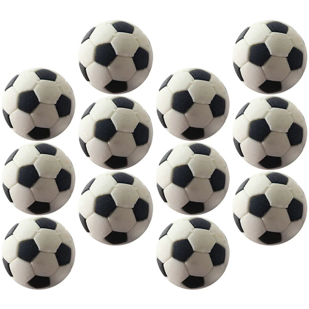 

12 Pcs Football Tiny Decors Accessories Miniature Soccer Rubber House Props Sports Balls Ornaments