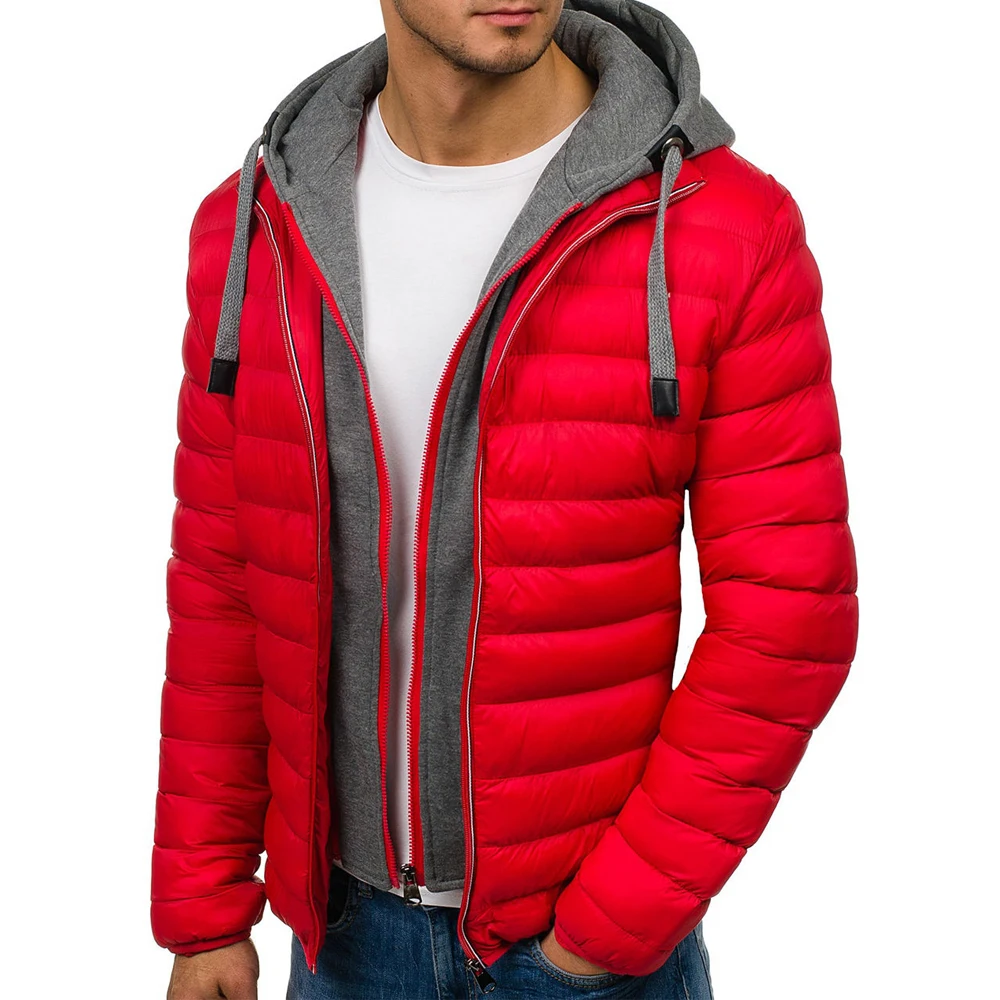 

Jackets For Men Winter Parka Coat Casual Street Fashion Warm Hooded Coat Cotton Padded Puffer Jacket Outwear Jacket Men Fashion