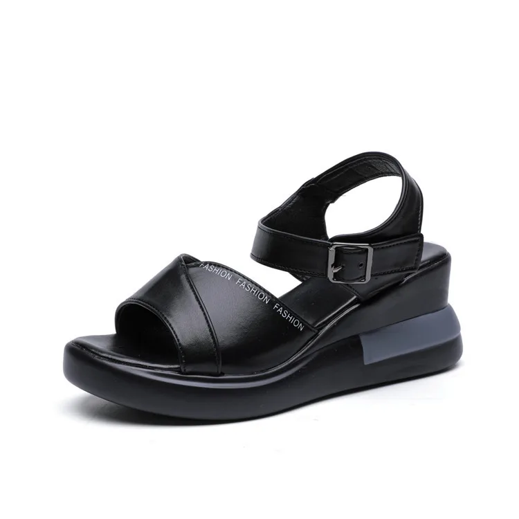 

2022 new sandals women's summer Korean version of the sponge cake with buckle strap open toe Roman sandals women