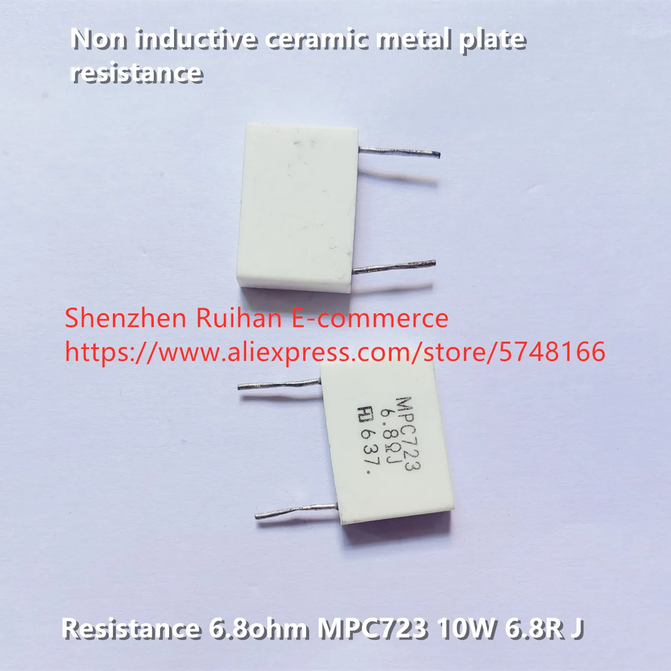 

Оригинальная новая 100% неиндуктивная керамическая металлическая пластина сопротивление 6.8ohm MPC723 10 Вт 6.8R J (индуктор)