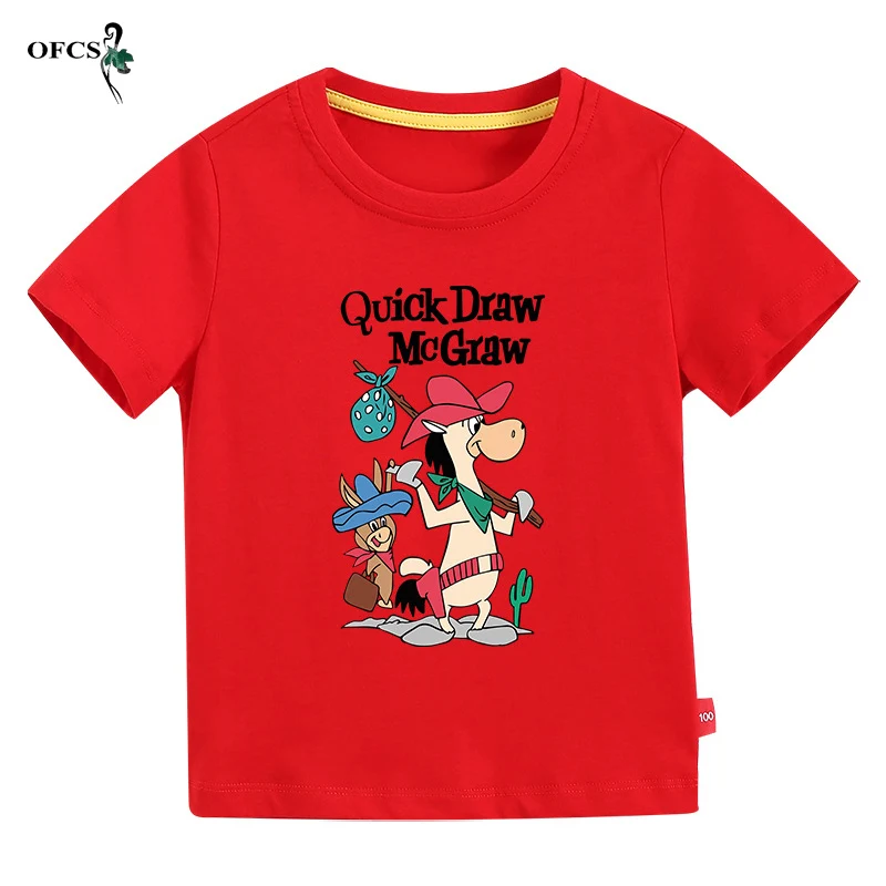 

Summer New Arrival Baby Girls Clothes Children's Birthday Clothing Baby Boys Cartoon Short Sleeve Basic T-Shirt For Thin Sweats