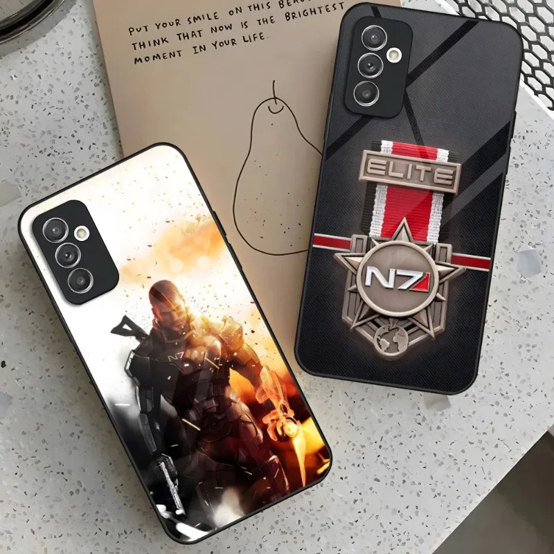 

MASS Effect N7 Phone Case For Samsung S23 S21 S20 S22 S10 A32 A52 A72 A12 A51 Note20 Toughened Glass