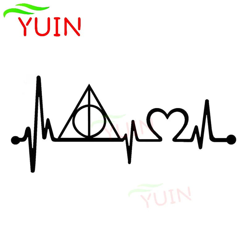 

YUIN Reaper's Heartbeat Lifeline Car Decals Fashion Decorative Personalized PVC Waterproof Stickers Can Be Customized Colors,