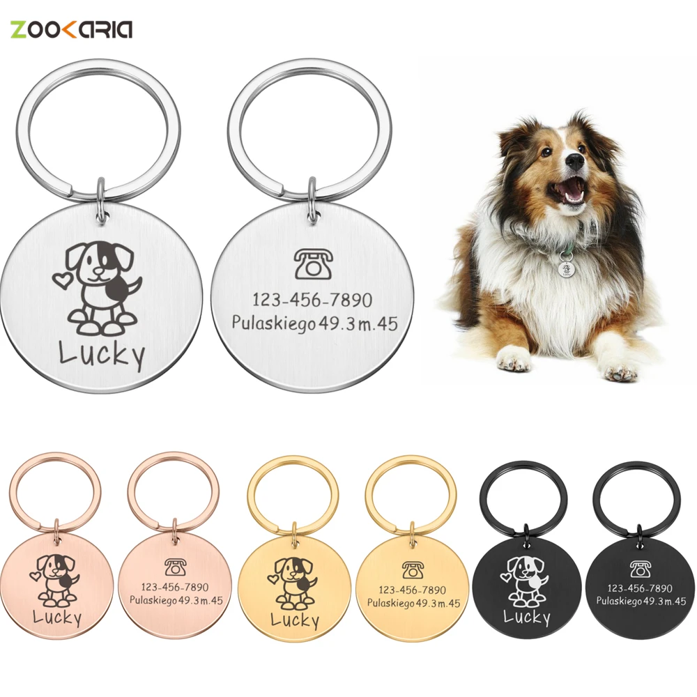 

Free Customized Dog Name Collars Pets Dog ID Tag Personalised Engraved Dogs ID Tags Collar for Pet Puppy Accessories Supplies