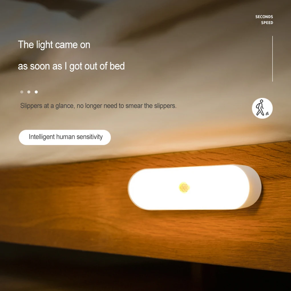 

Night Light Bar Living Room Motions Sensor Bedside Lamp Lighting Warm Light