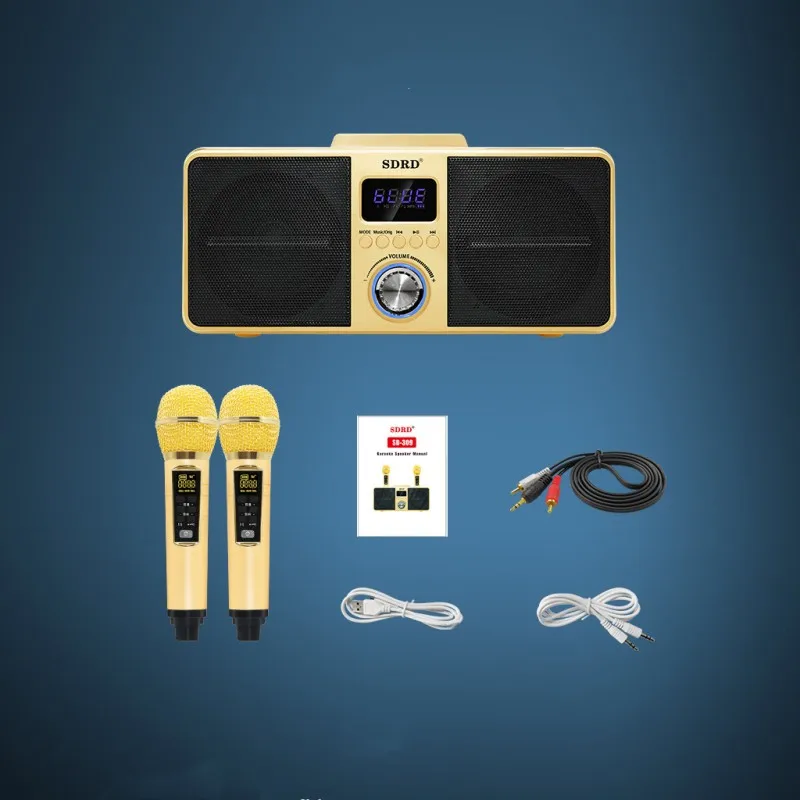 Портативная Bluetooth-Колонка SD309 высокой мощности, беспроводной микрофон для караоке, сабвуфер, домашняя аудиосистема, музыка, 30 Вт