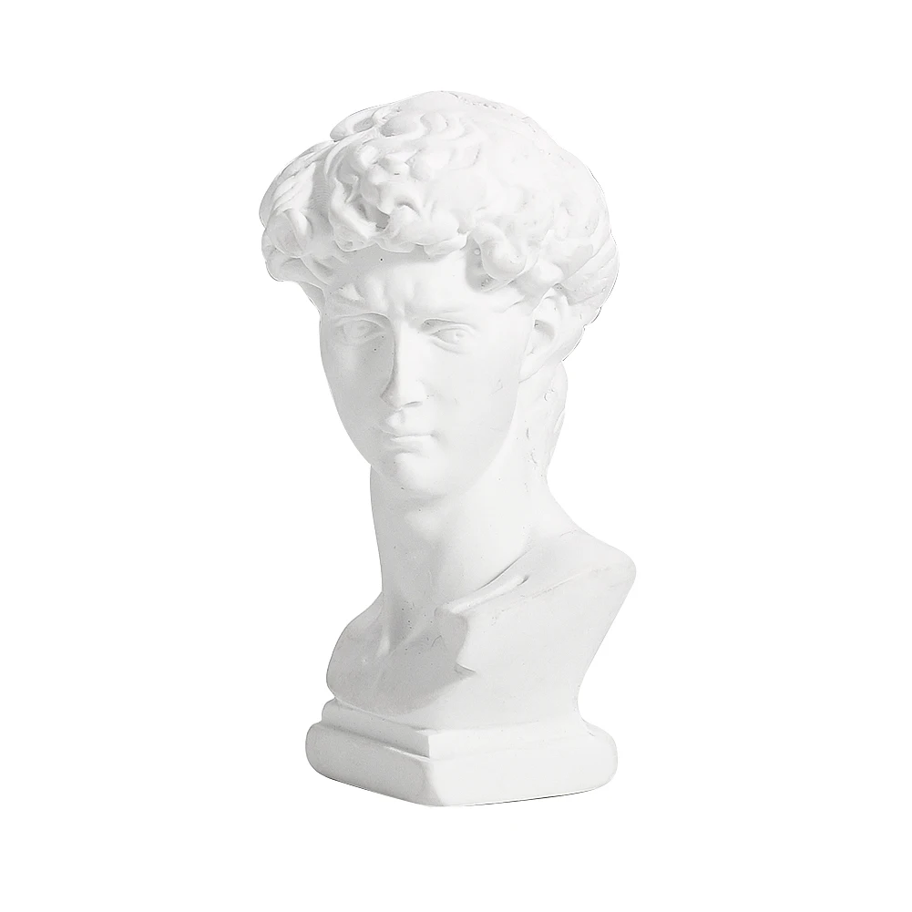 

Emulation David Plaster Gypsum Resin Ornament Michelangelo Sculpture Crafts Art Teaching Supplies Wedding Photo Props Desk Decor