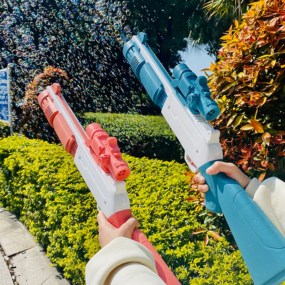 

Bubbles For Kids Gatling Bubble Gun Toy Automatic Big Bubble Maker Blower Machine For Children Summer Soap Bubble Gun Bath Toys
