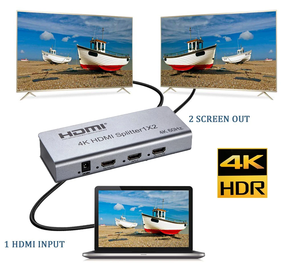 

Сплиттер Ultra HD HDMI 2,0, 4K, 60 Гц, 1x2, 1 в 2, HDCP HDR, 4K @ 30, 1080P, двойной дисплей для PS4, Xbox, DVD, ПК, ТВ-приставки, монитора, проектора