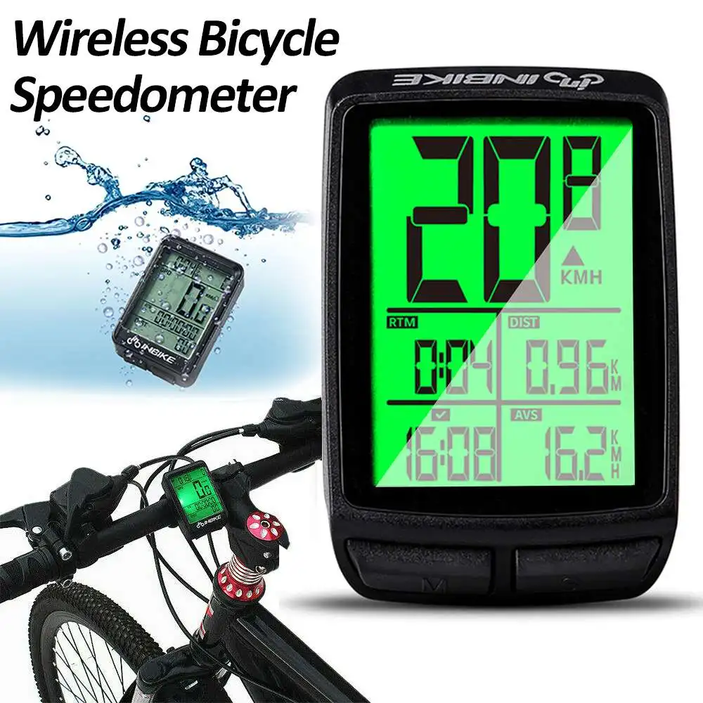 

Беспроводной Велосипедный компьютер со спидометром, беспроводной одометр с ЖК-подсветкой для дорожных велосипедов