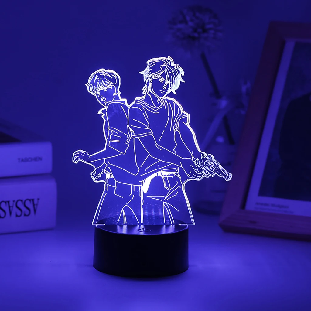 

Anime Attack on Titan 3d Led Night Light 16 Colors Lamp Banana Fish For Kid Room Decor Can Be Combined To Purchase Acrylic Board