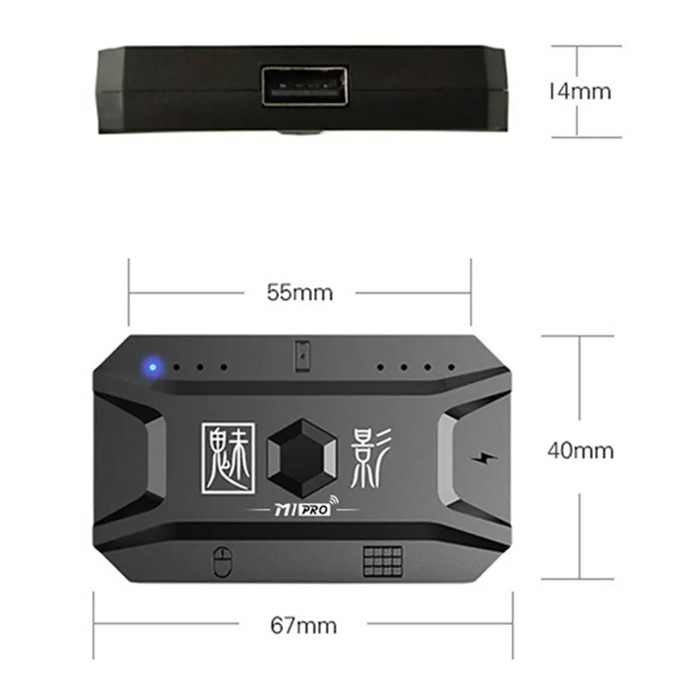 Адаптер-конвертер для игровой мыши и клавиатуры совместимый с Bluetooth