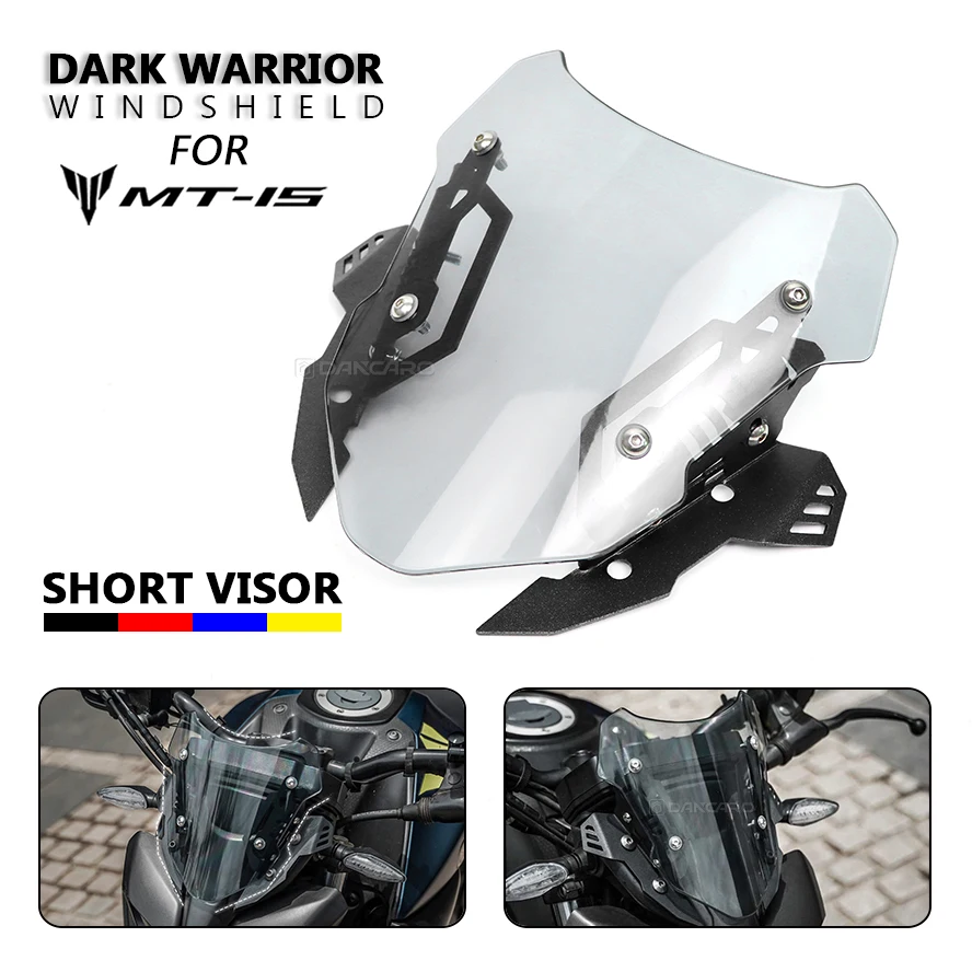 

4 Color Motorcycle Windshield Windscreen Deflector For YAMAHA MT-15 MT15 MT-125 2019 2020 2021 2022 Visor Wind Guard Accessories