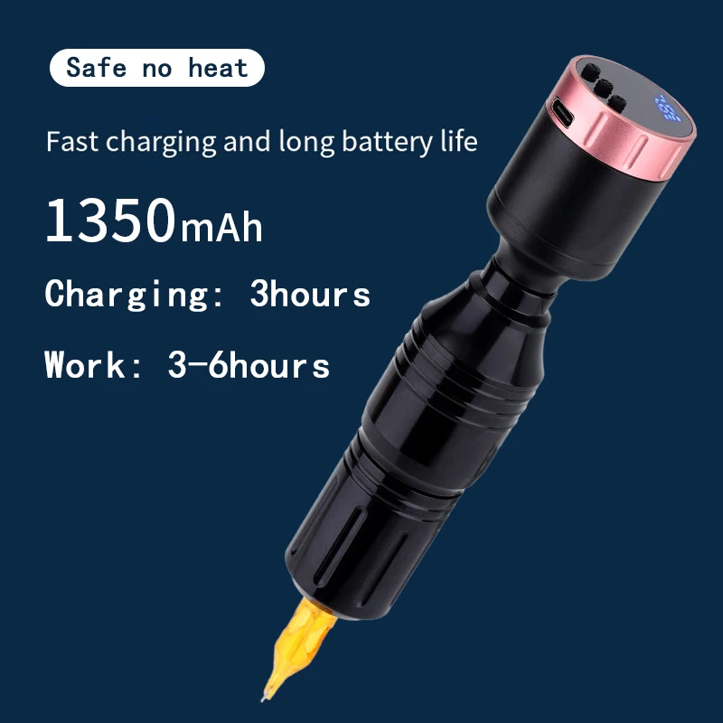 

Wireless Tattoo Battery Mini Power Supply LED Screen 1350MAH For Tattoo Machine Pen Quick Charge RCA/DC Jack Tattoo Accessories