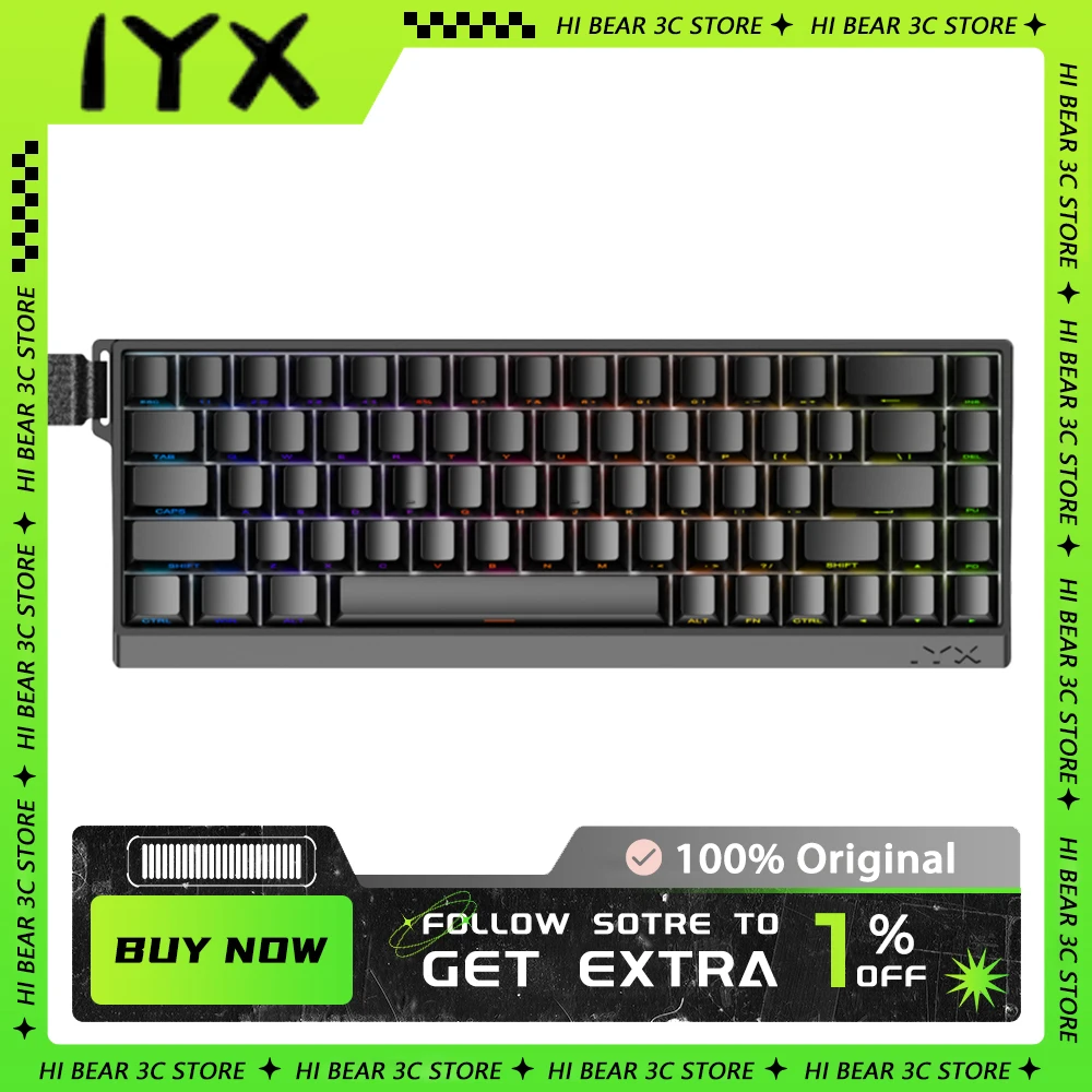 IYX MU68 Pro Магнитный переключатель Механическая клавиатура из алюминиевого сплава