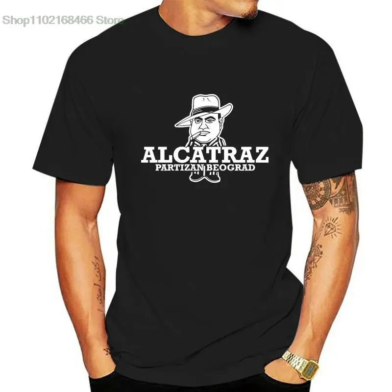 

Fashion New Top Tees Tshirts Alcatraz T-Shirt Ultras Partizan Belgrade Beograd Grobari Summer Men Clothing