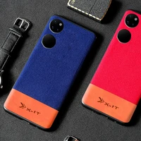 genuine leather phone case for huawei p50 pocket p50 40 30 20 p40 pro plus p50 40pro oil wax skin stitching suede back cove
