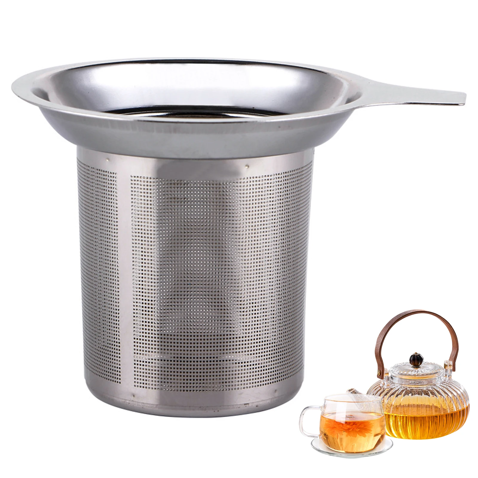 

Reusable Tea Infuser Mesh Infuser Food Grade Stainless Steel Strainer Teapot Loose Tea Leaf Spice Tea Filter Kitchen Accessories