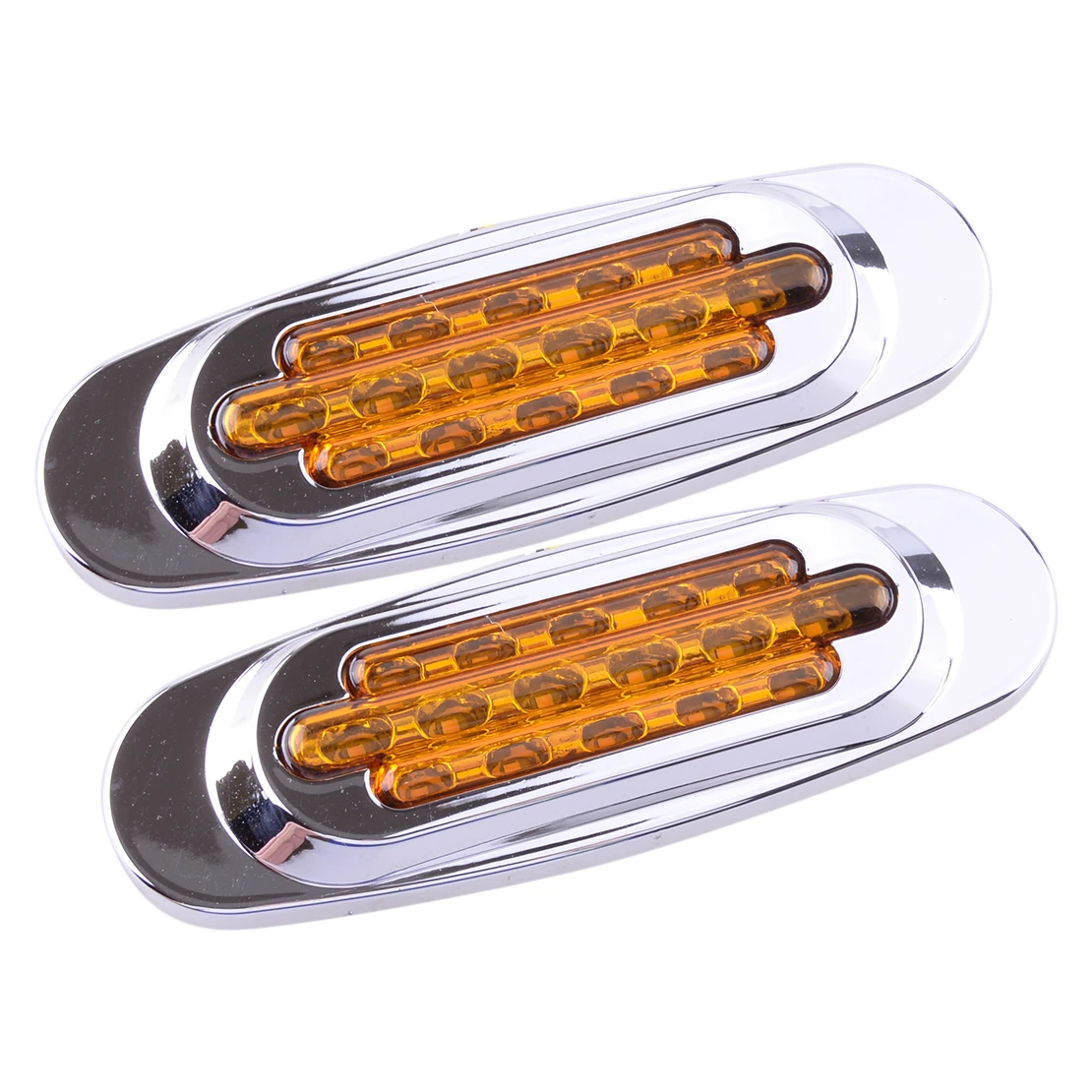 

NEW 12V 2Pcs 16 LED Side Marker Turn Signal Light Amber 3 Wire for Car Truck Trailer Pickup Front Rear Left Right