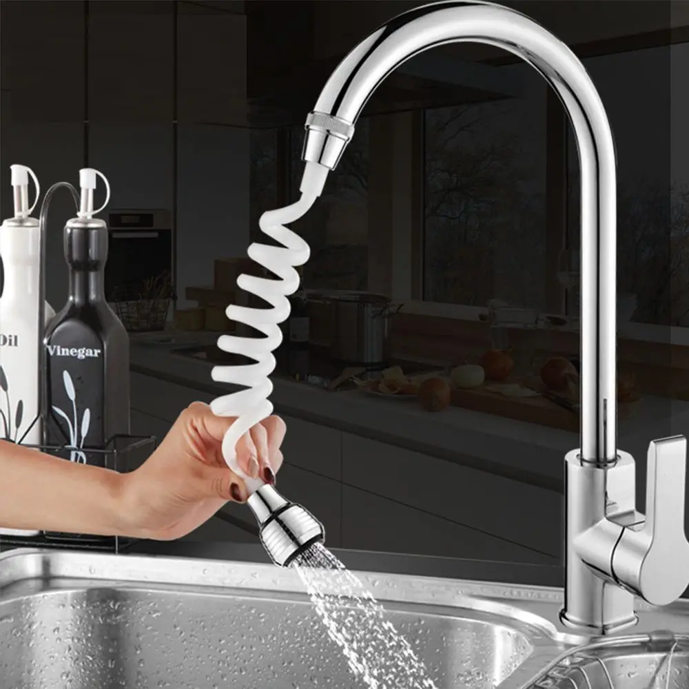

Household Pullable Anti-splash 360 Rotatable Faucet Extender Faucet Extension Tube Long Hose Faucet Accessories