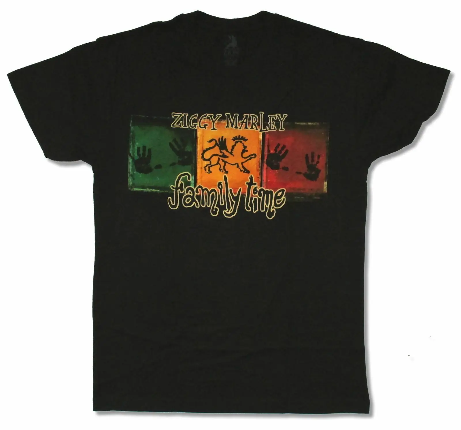 

Ziggy Marley Lion Family Time Black T Shirt New Adult Bob