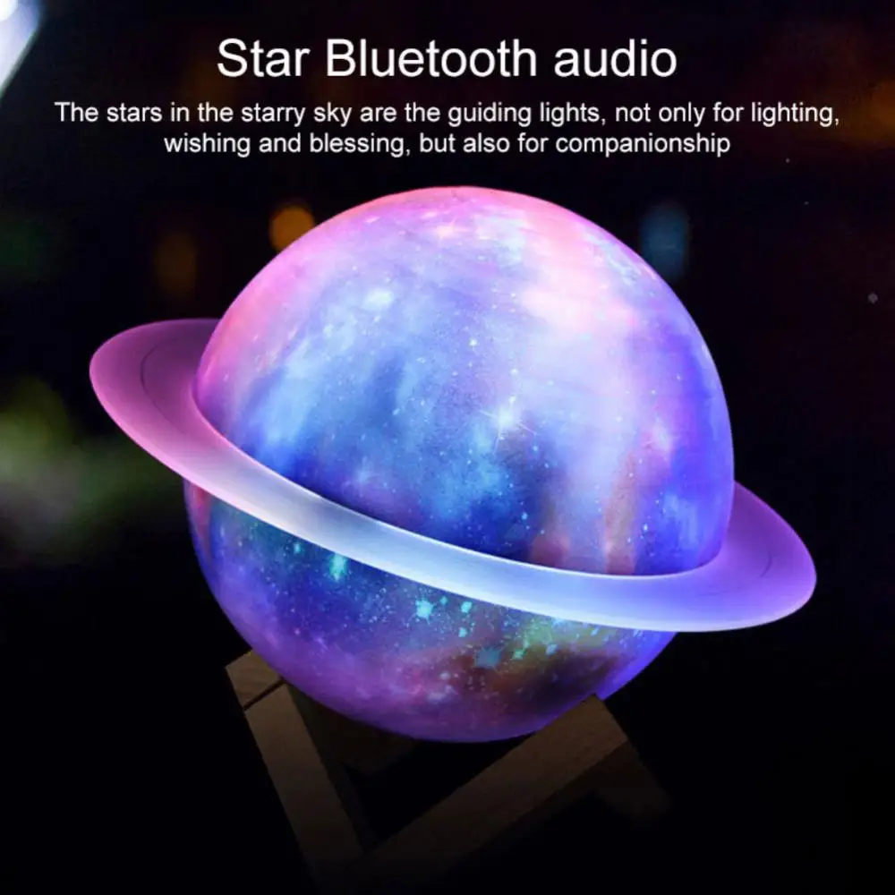 

Long Batery Life Wireless Loudspeaker Colorful Night Light Tf Card Radio Fantasy Starry Sky Music Surround Bass Box Subwoofer
