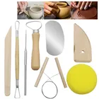 8 шт.компл. инструменты для формования глины и керамики, деревянный нож, реальный набор
