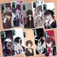 anime bungou stray dogs dazai osamu phone case for xiaomi redmi note 11 10 pro max 9 8 7 11t 11s 11e 10s 9t 8t 9s 4g 5g 6 5 4 4x