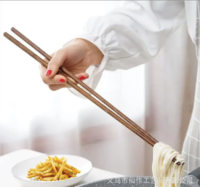 32cm/42cm Super Long Chopsticks Wooden Chopsticks Cook Noodles Hot Pot Deep Fried Hot Pot Chinese Style Food Sticks Kitchen Tool