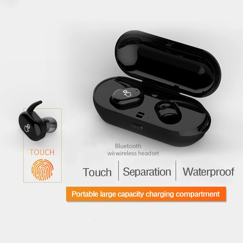 

With Charging Bin Wireless Headset Touch Control True Wireless Game Earphones Outdoor Sports Sport Headset Stereo Lossless Tws