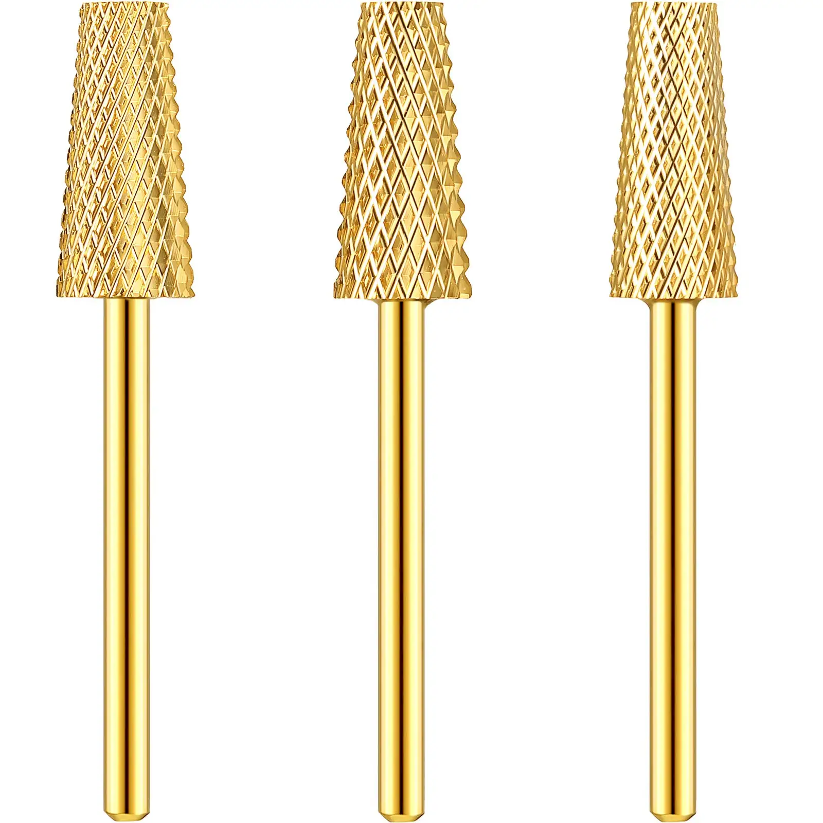 

Tapered Barrel Nail Drill Bits Tungsten Carbide 3 Sizes Milling Cutter Acrylic Nail File Drill Bit Nails Cuticle Drill Bits