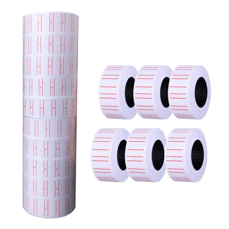 

10 Rolls Self Adhesive Price Labels Paper Tag Sticker Single Row for Price Labeller Grocery Office Supplies 21mmx12mm