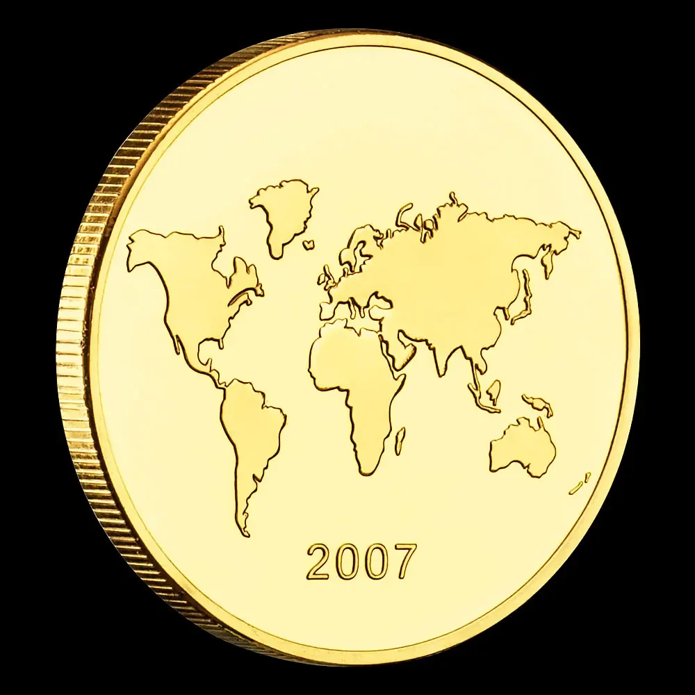 World Great Building Jordan Petra Древний город Позолоченные сувенирные монеты Новые семь чудес