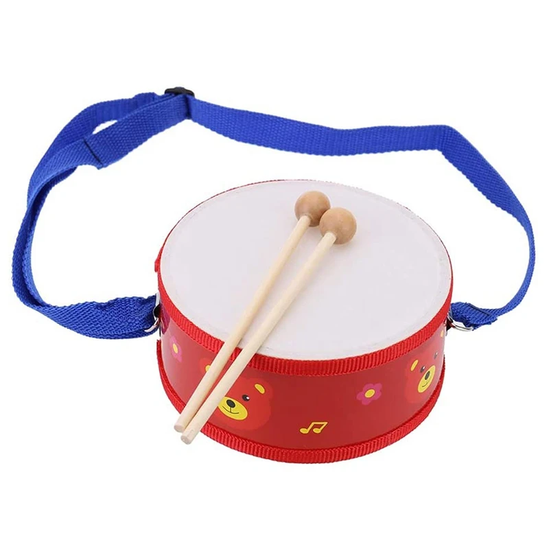 

Children Cartoon Snare Drum Percussion Instrument Educational Musical Gift Development Toys For Infants Toddler Toy,Red