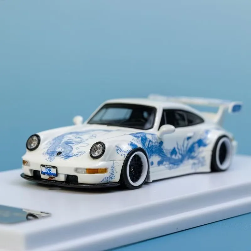 TPC 1:64 Porsce RWB993 Ночник Dragon Edition Модель автомобиля из сплава Ограниченная коллекция