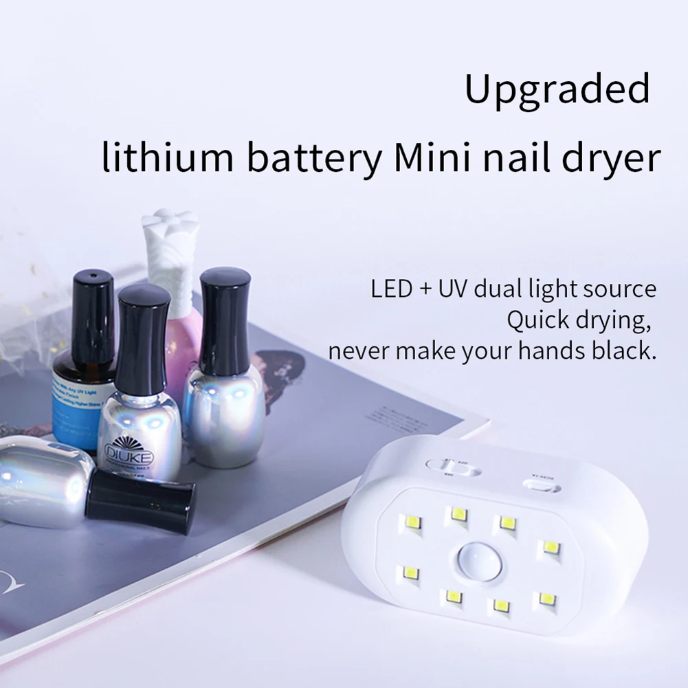 

15W Nail Lamp USB Rechargeable Mini Nail Drying Lamp UV LED Light Fast Curing Nail Dryer For All Gels Manicure Tool