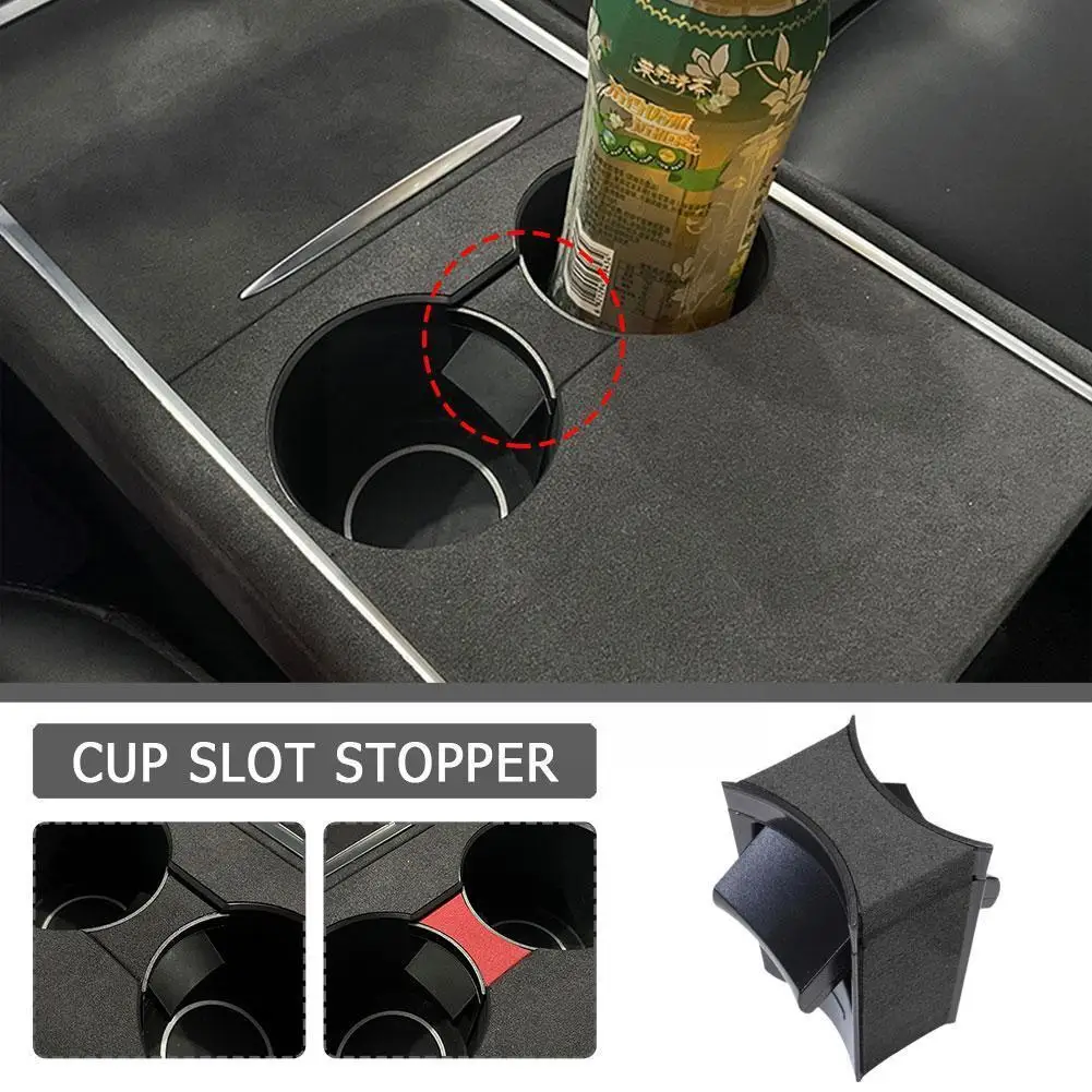 

Car Water Cup Slot Slip Limit Clip for Tesla Model 3 Model Y 2021 ABS Turn Fur Car Cup Holder Limiter Cup Holder Separator Q6R6