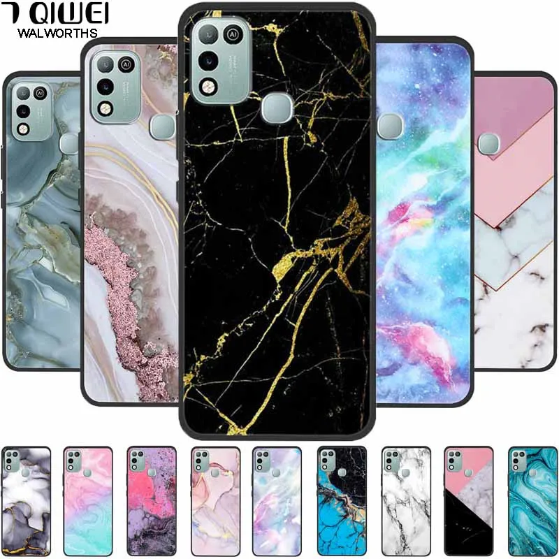 for infinix hot 11 play case marble soft painted tpu silicone cases for infinix hot 10 play cover hot11play hot10play funda capa free global shipping