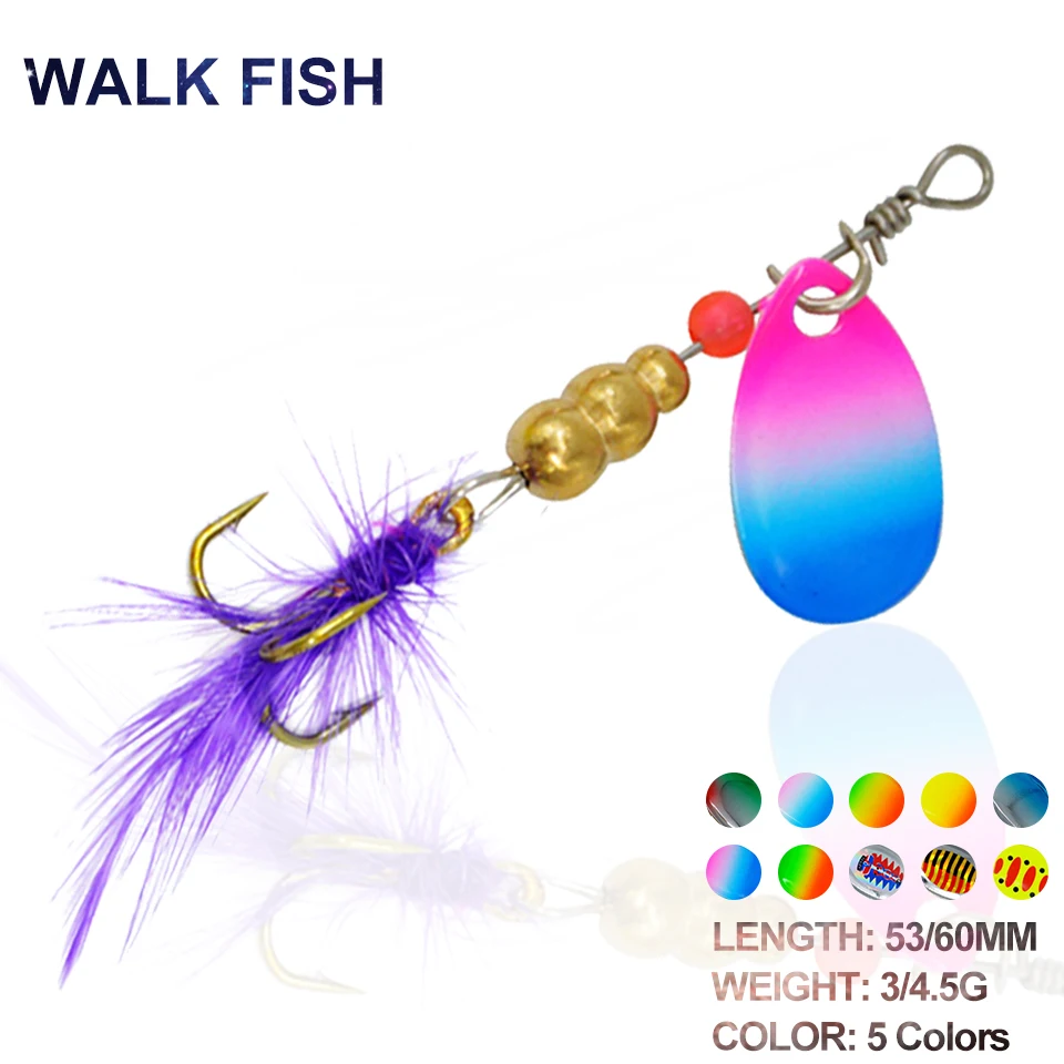 WALK FISH металлическая приманка в виде ложки для спиннинга 53/60 мм 3/4 дюйма