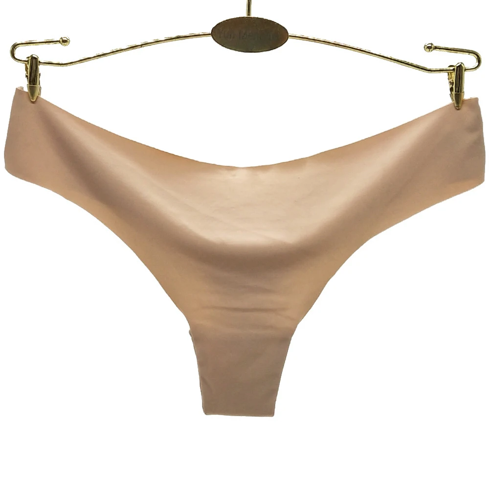 

Ice Silk Underwear Women Seamless Smooth Briefs Tanga Thong T Thong Low Waist Panties Thin Breathable Comfort Lingerie G-String