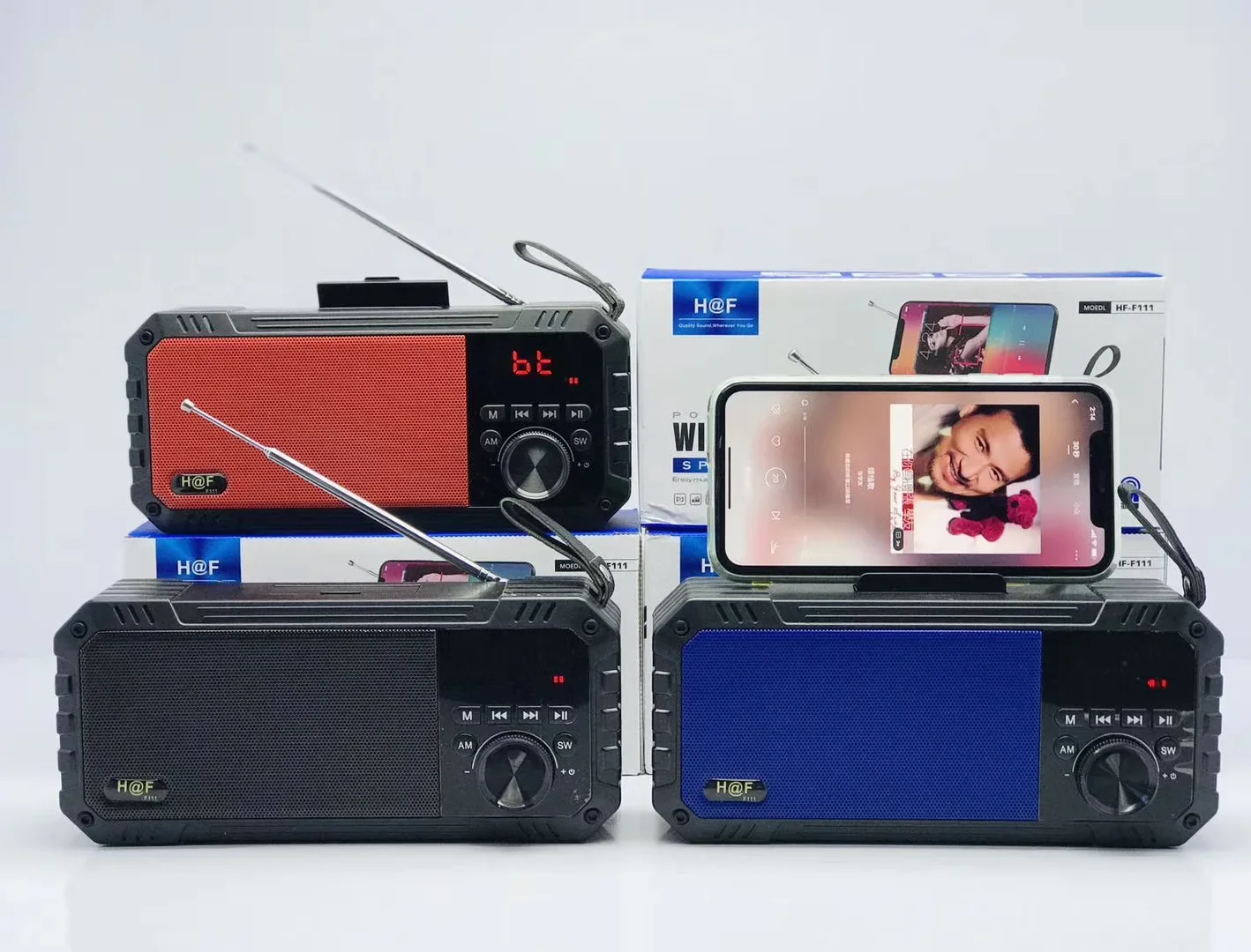 Портативный беспроводной Bluetooth-динамик H &amp F F111 с поддержкой USB TF-карты FM-радио